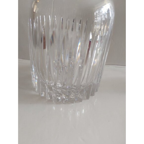Vintage Hand Blown & Cut Crystal Decanter Artist Signed 12" Large stopper - Picture 16 of 16
